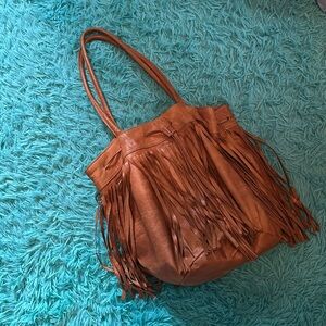 Boho Fringe Leather Bag